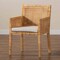 Baxton Studio Karis Modern and Contemporary Natural Finished Wood and Rattan Armchair 185-11869-Zoro - alternate 10